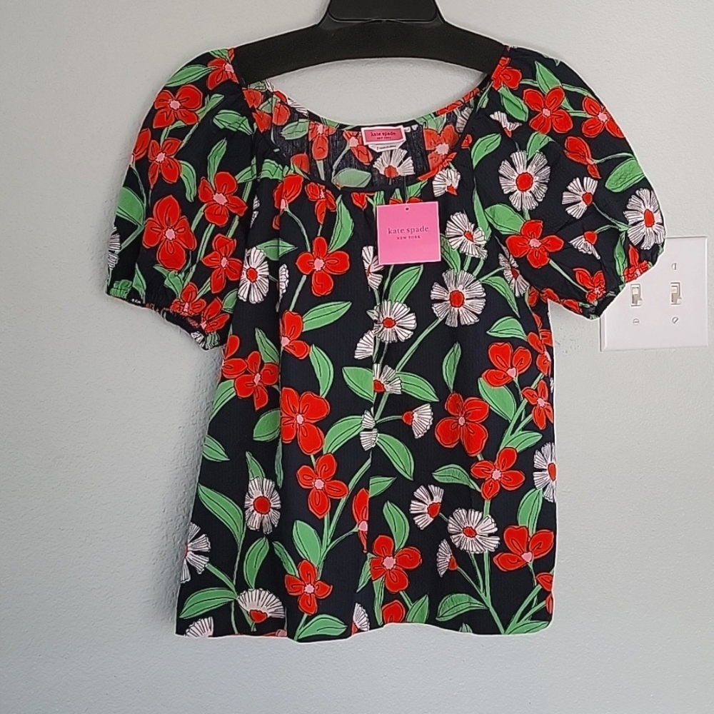 Kate Spade New York Floral Top Size Large